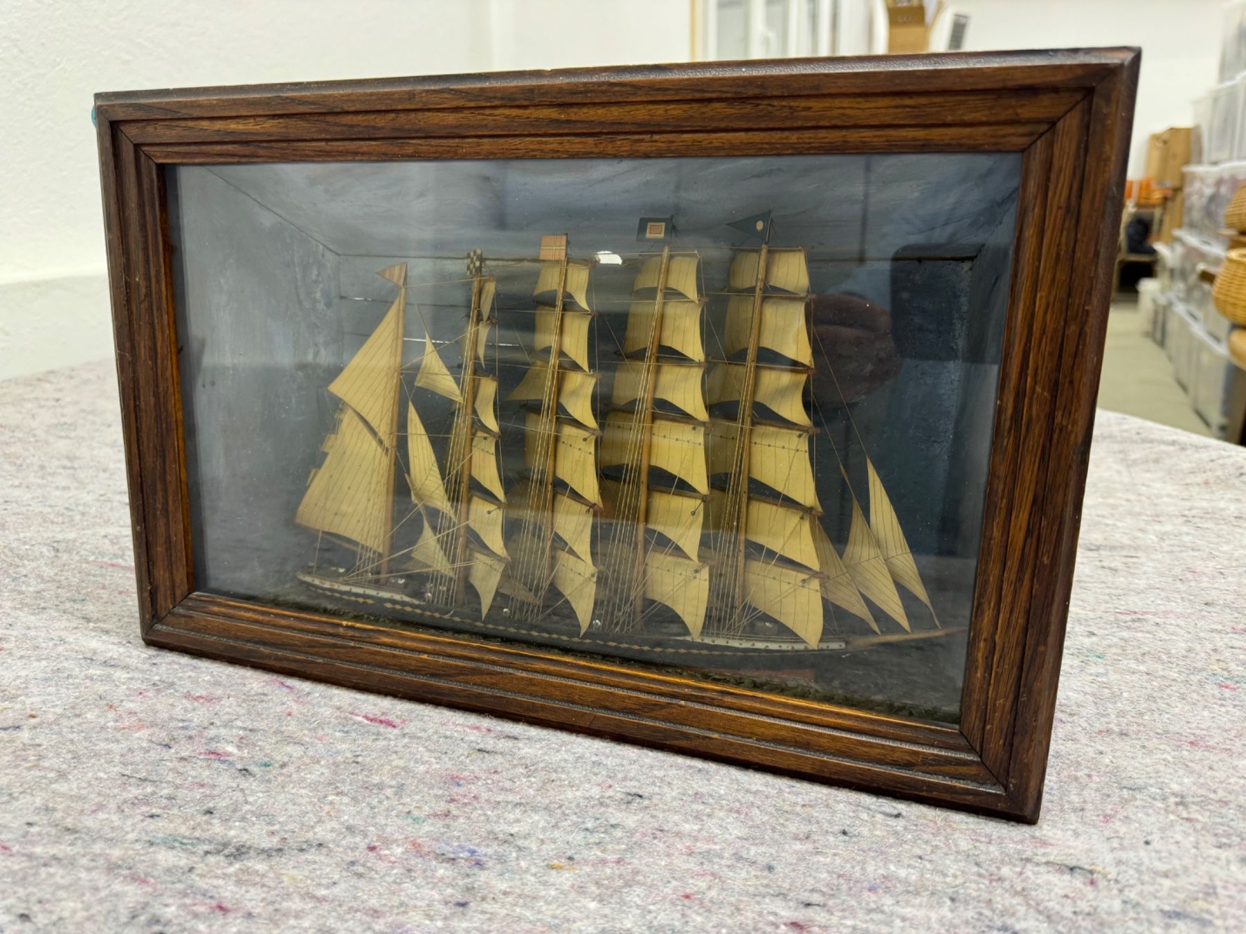 Kit di modellismo & Modellini statici: Antique 5-Masted Barque Ship Model in Case – Usato da Gsteig b. Gstaad venduto da Auctionly 1