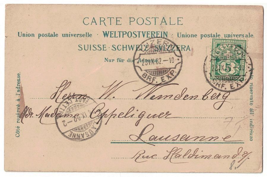 Cartoline postali: Luzern, gelaufen 1902 – Usato da Frauenfeld venduto da POML 1