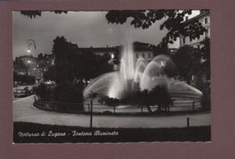 LUGANO - Notturno - Fontana