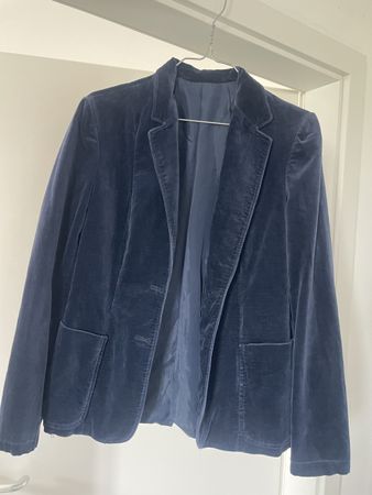 Samt Blazer, dunkelblau, Gr. 40 Baumwolle, Top Zustand!