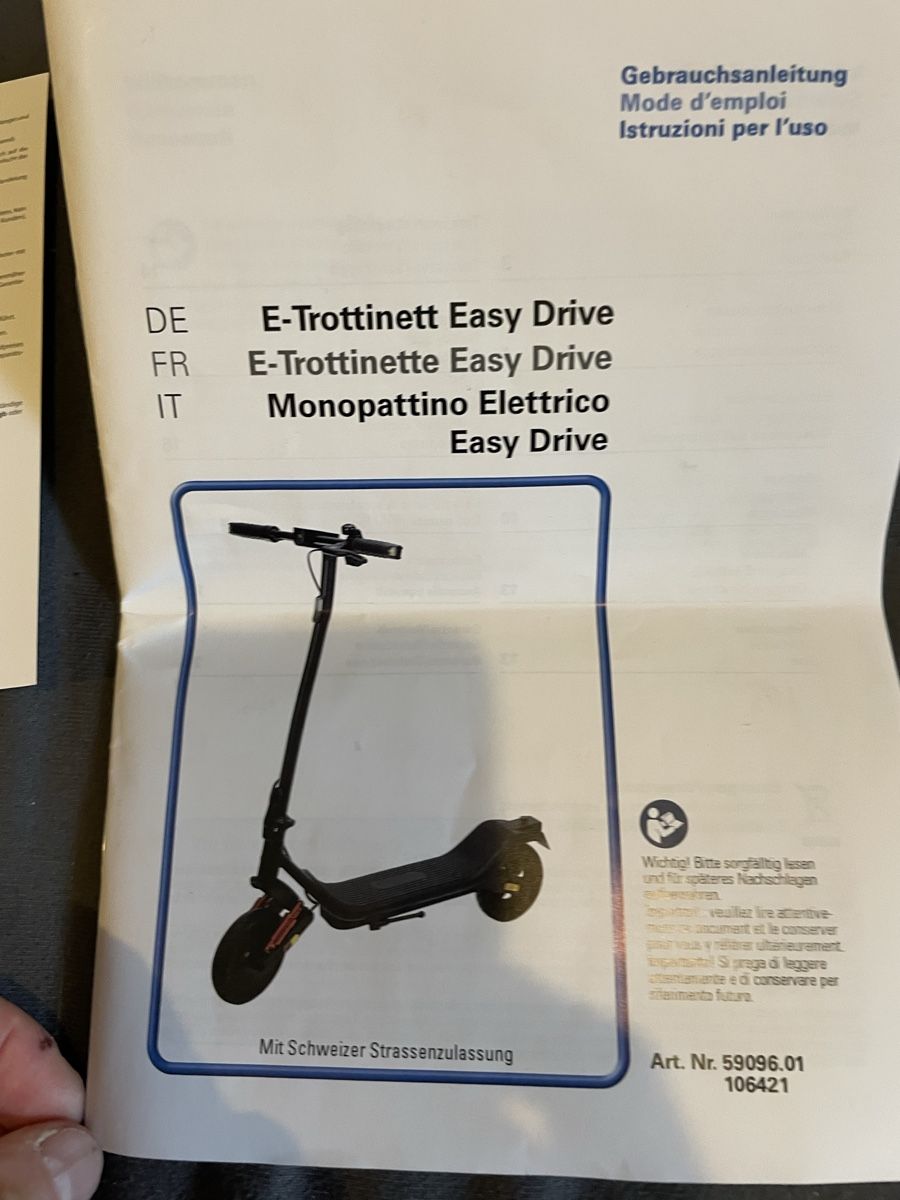 Scooter: E-Scooter Easy Drive 20km/h mit Garantie  – Usato da bauma venduto da Feldi1876 8