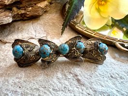 Brosche Jugendstil - Modeschmuck - Murano Glas Perlen Italy