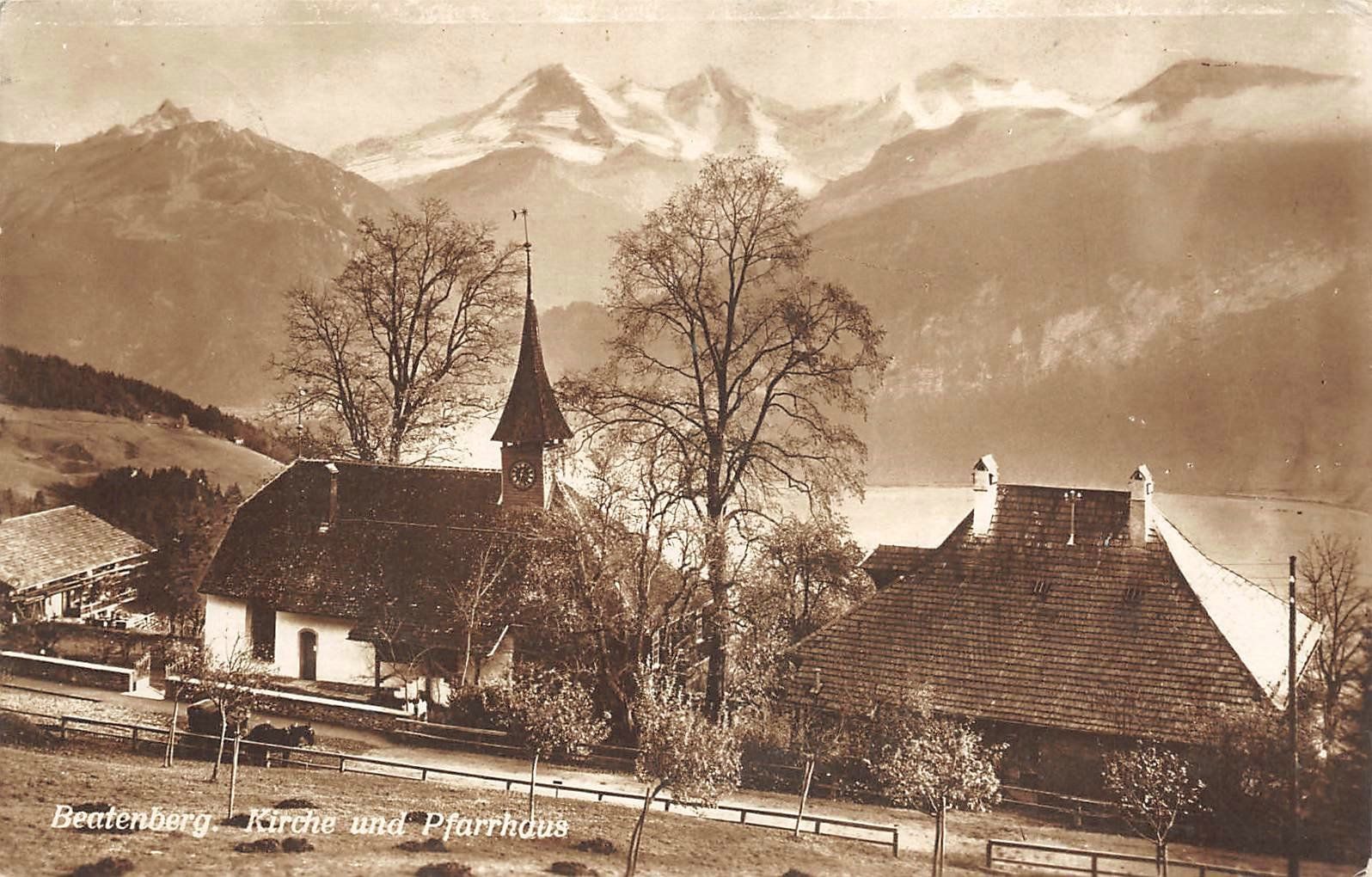 Ansichtskarten: 2x Beatenberg, Kirche und Pfarrhaus – Gebraucht aus Ottikon b.Kemptth. von Neptun1974