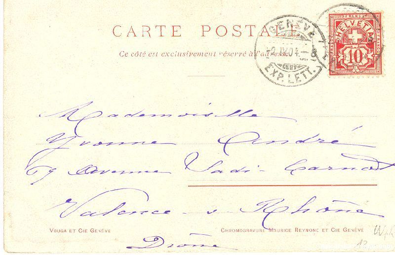 Cartoline postali: Genève - Rue de Cornavin - Litho + 1904 – Usato da Emmenbrücke venduto da teestube 1