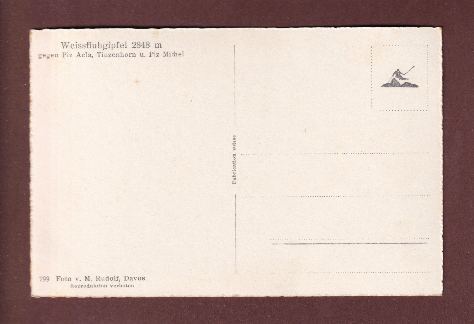 Cartoline postali: WEISSFLUH-GIPFEL - Leute – Usato da Pully venduto da nicecards-shop 1