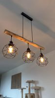 Hängeleuchte aus Holz und Metall, Industrial Stil, 3 Flammen