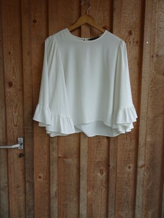 Weisse Bluse von ZARA Basic Gr. M - 425116