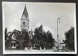 Zug, Strasse Ort /Reformierte Kirche, ca. 1950