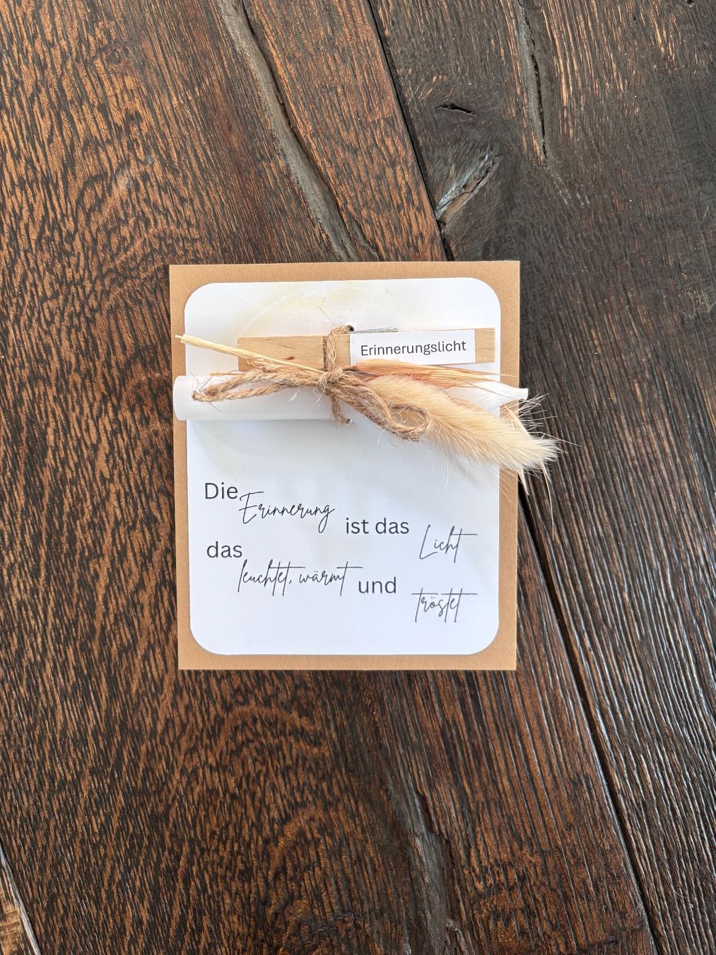 Cartoline: Trauerkarte - Erinnerungslicht mit Spruch – Nuovo (secondo la descrizione) da St. Niklaus VS venduto da loumonrohandmade
