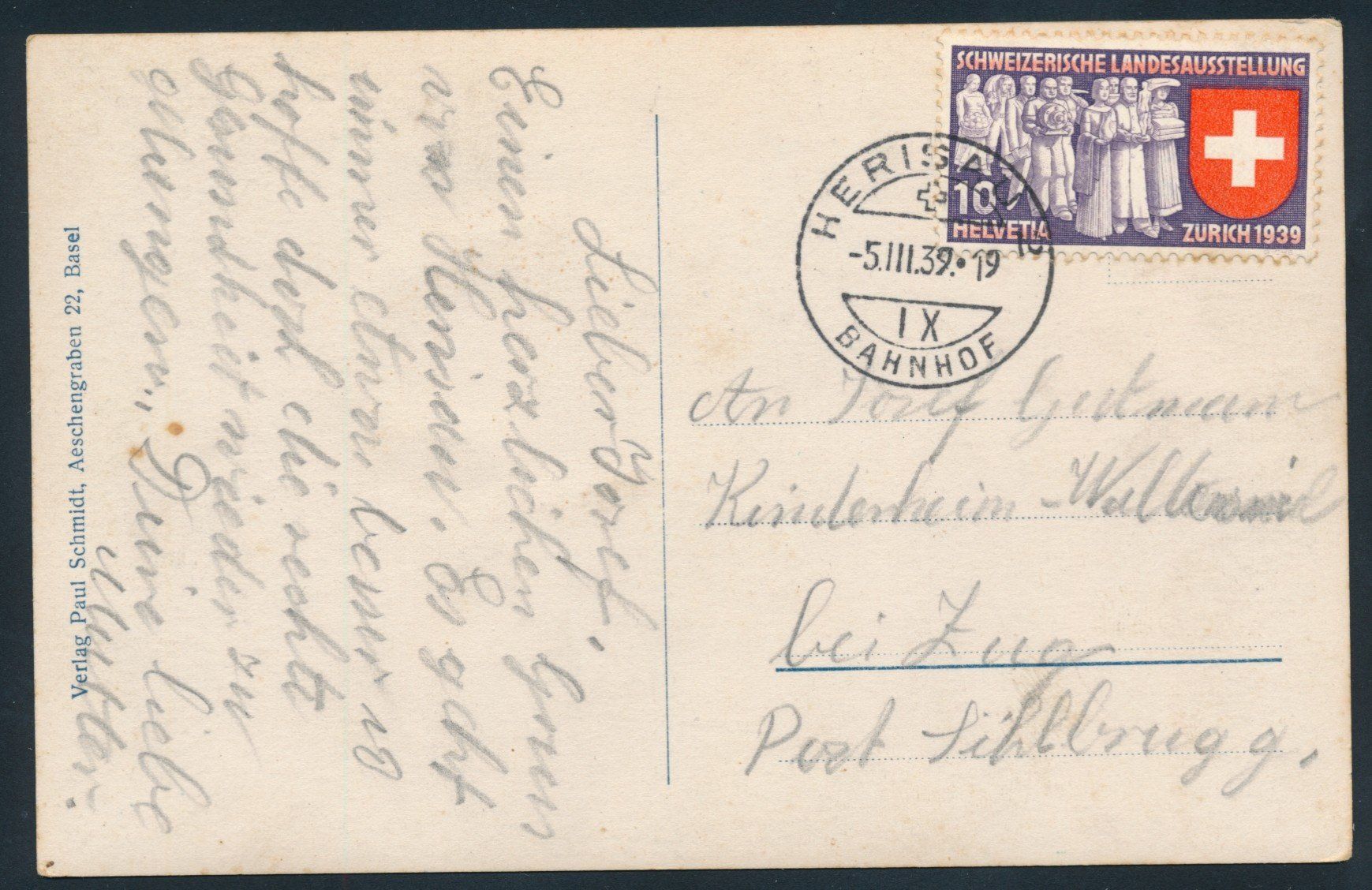 Cartoline postali: AK: Herisau – Usato da Bonau venduto da Profila3 1