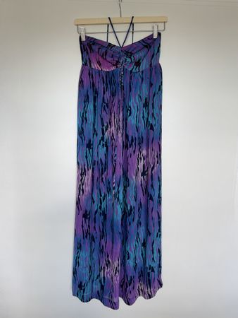 Beach Maxikleid Lila Blau Türkis Gr 36 S