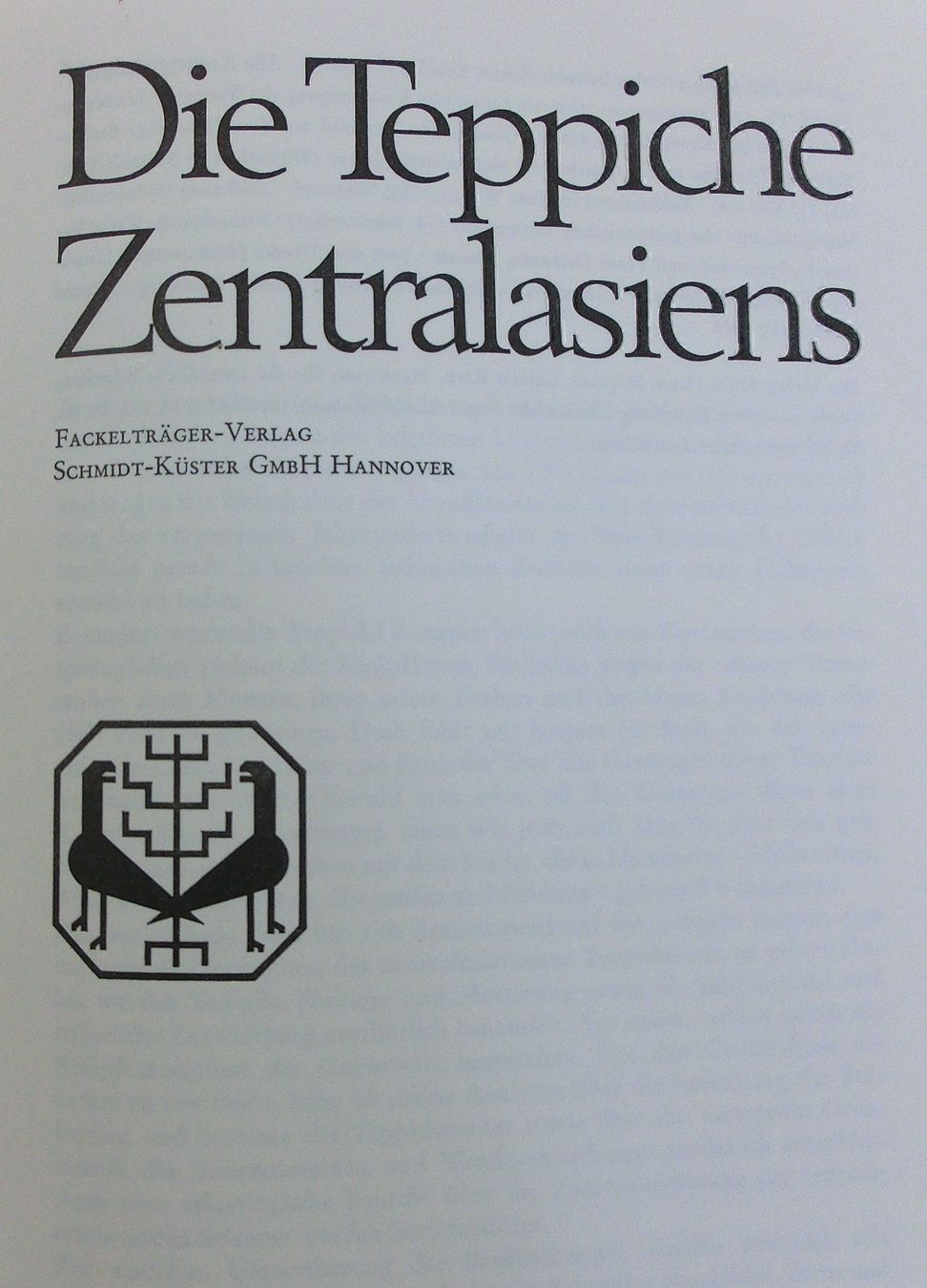 Libri: DIE TEPPICHE ZENTRALASIENS – Usato da Basel venduto da wyba44 1
