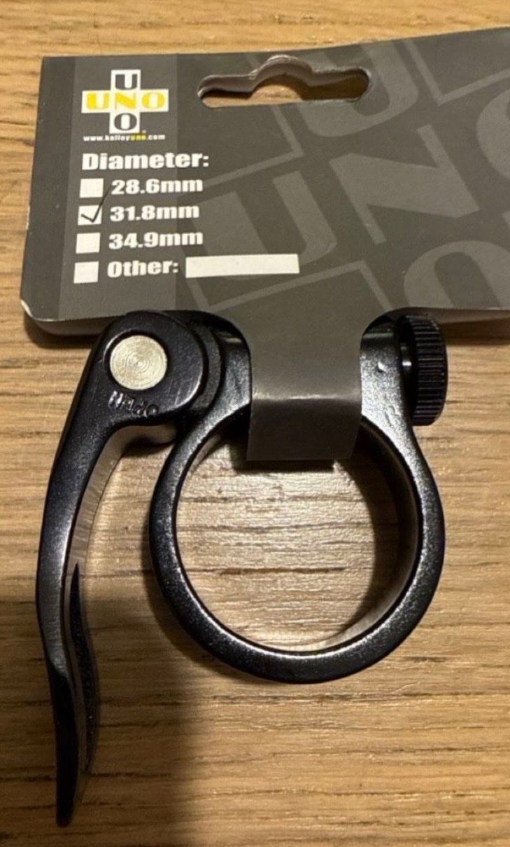 Pezzi di ricambio: Sattelklemme UNO 31.8mm Schnellspanner Neu – Nuovo e nell'imballaggio originale da Thun venduto da spring23