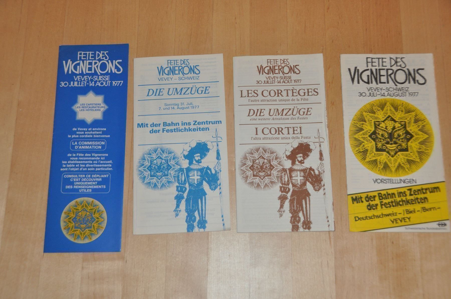 Biglietti: Winzerfest Vevey 1977 - Prospekte Ticket – Usato da Worb venduto da Buespy