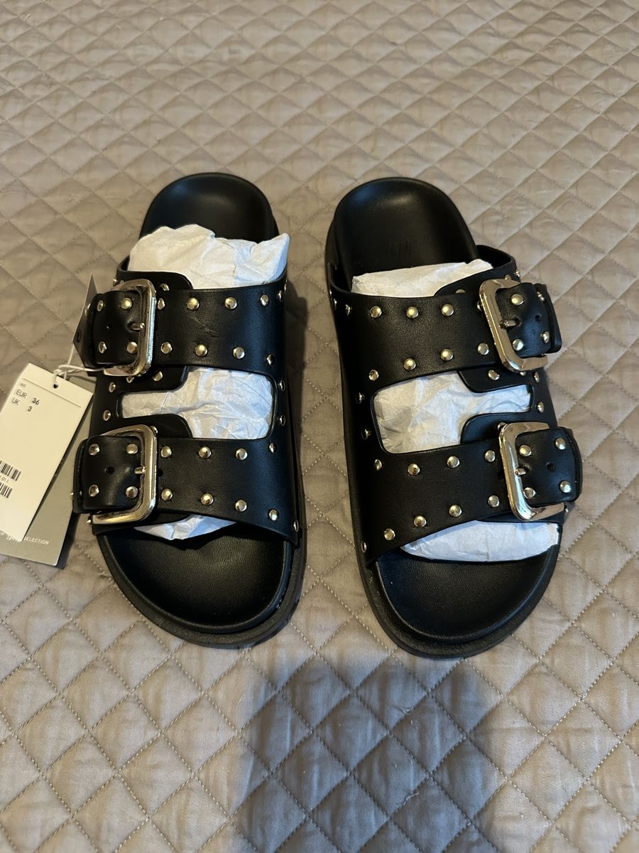 H&M Scarpe da donna: New H&M Leather Sandals, size 36, EUC, Summer Essential! – Nuovo e nell'imballaggio originale da Sorengo venduto da dis_tfq6