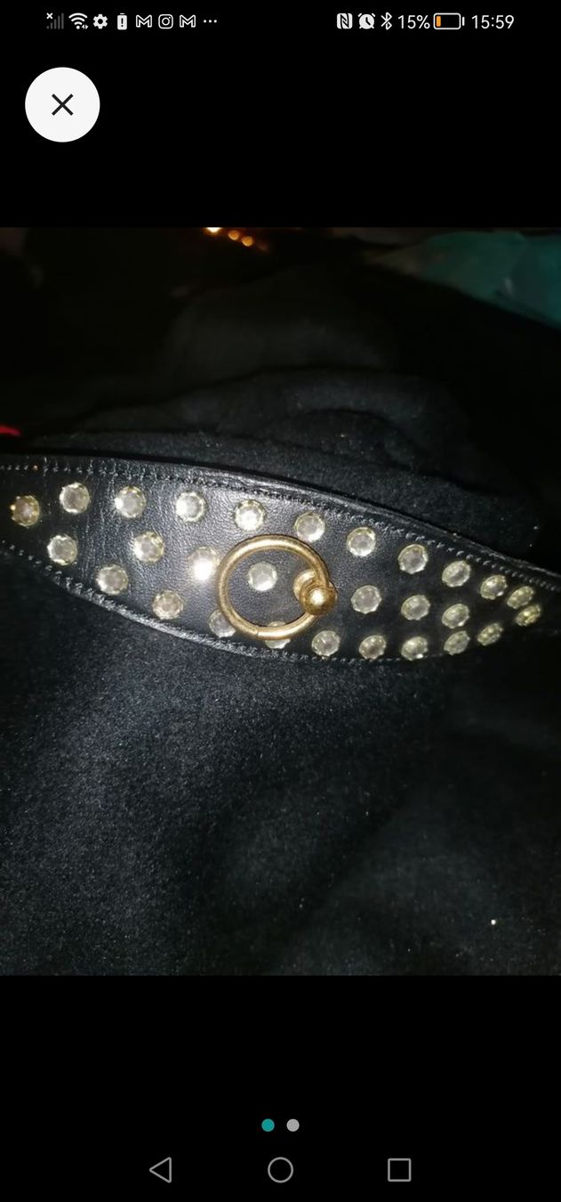 Leine & Halsband: 2 stk. Hundehalsbänder  Leder shimmer  und eins Schwarz – Gebraucht aus Birrwil von inf_2qrx 2