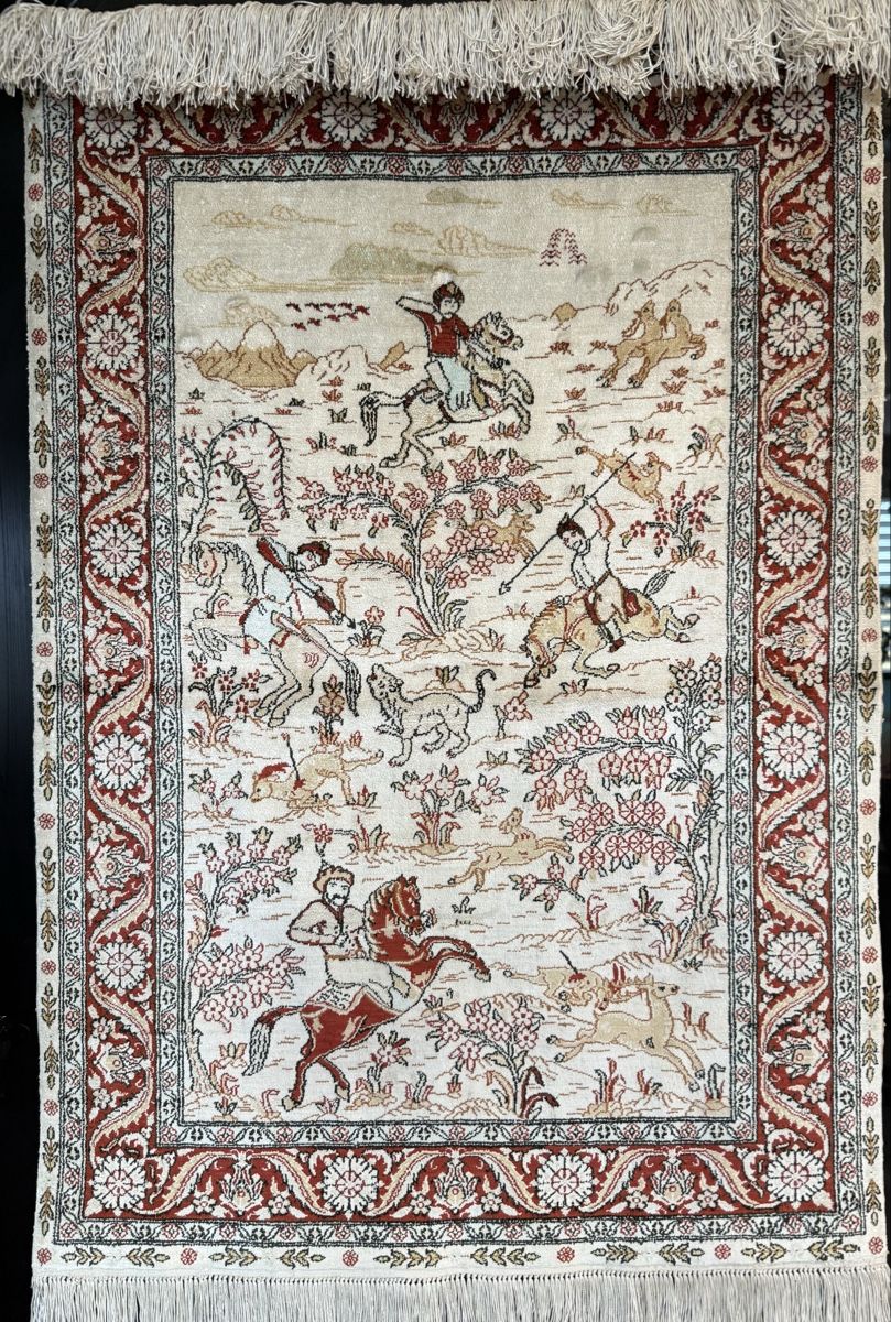 Tappeti: Seide Teppich Wandteppich 94x64.cm – Usato da Büron venduto da Filadefia-888 5