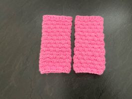 Handgestrickte Pulswärmer Amedisli Rosa
