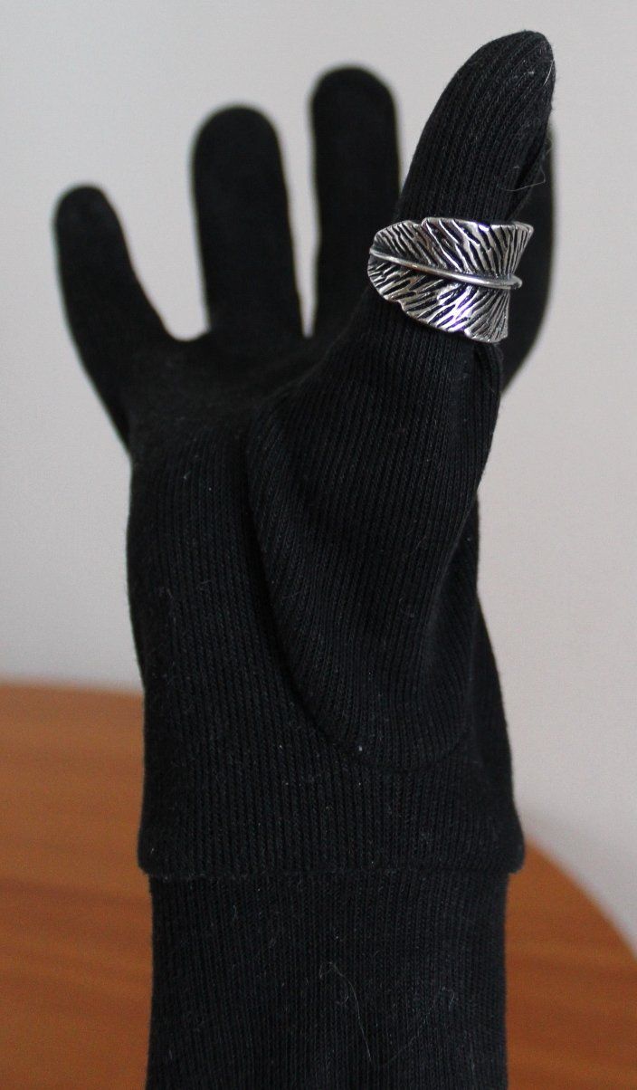 Anelli: Modeschmuck Ring Blatt, – Usato da Locarno venduto da madame-tus-sauds 1