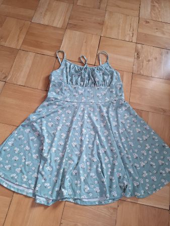 Sommer Kleid Floral Mint Grün XL