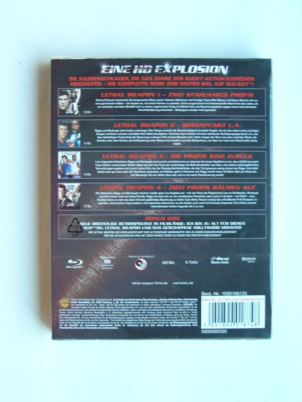 Tous les DVDs: Lethal Weapon 1-4 - Collection (5 Blu-rays) NEU & OvP – Neuf avec emballage d'origine à Zuzwil SG par vette13 1