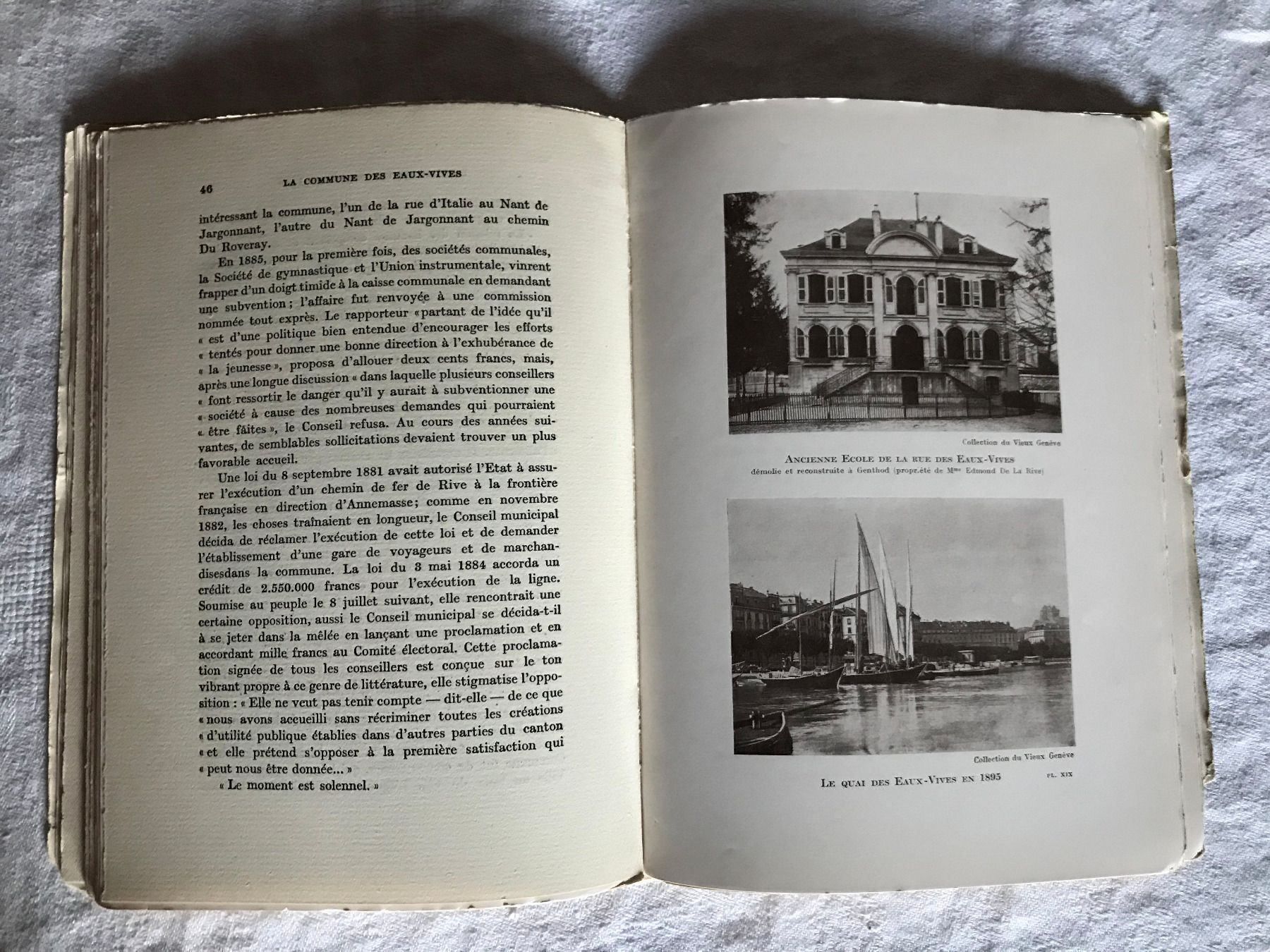 Libri: La commune des Eaux-Vives de 1798 à 1930 – Usato da Ste-Croix venduto da mjmg 4