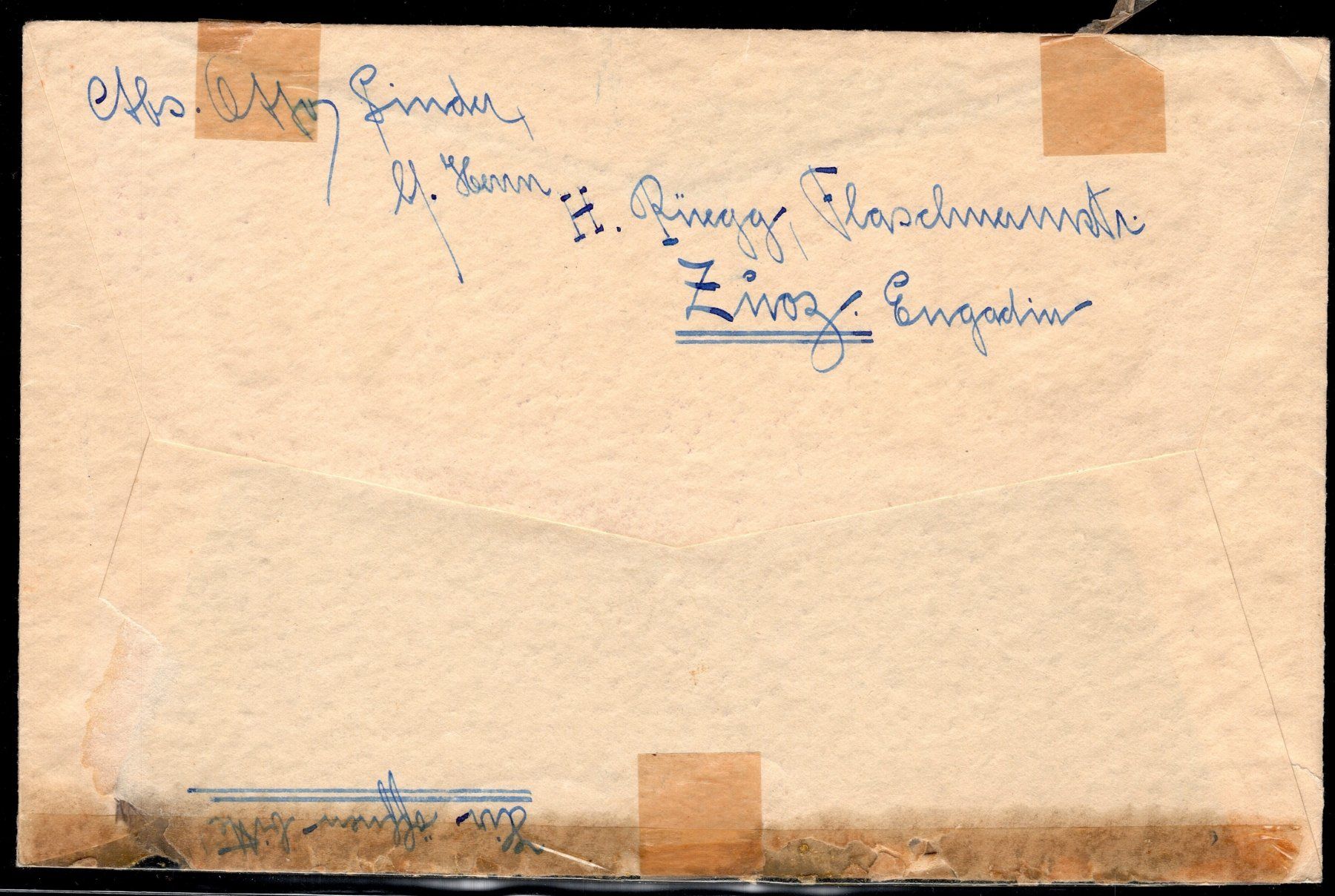 Tutti i francobolli: CH - Flugpost - Flugbrief 1938 nach Walenstadenberg – Usato da Rombach venduto da VENTIS-Auktionen 1