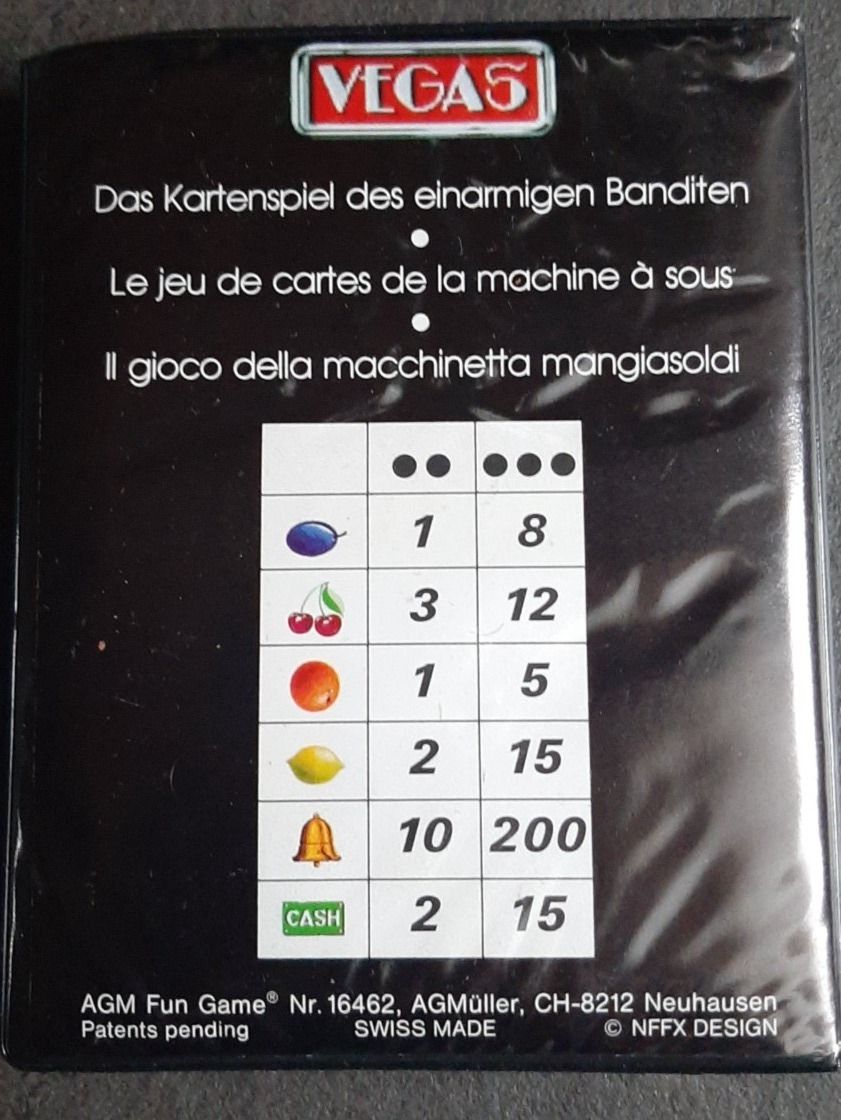 Giochi: Spiel VEGAS, AGM FUN GAMES. – Nuovo e nell'imballaggio originale da Buchs AG venduto da Cuescu 1