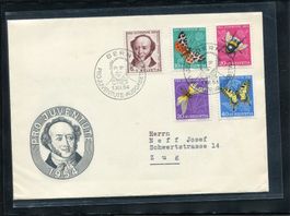 PJ 1954 Ersttagsbrief mit Adresse