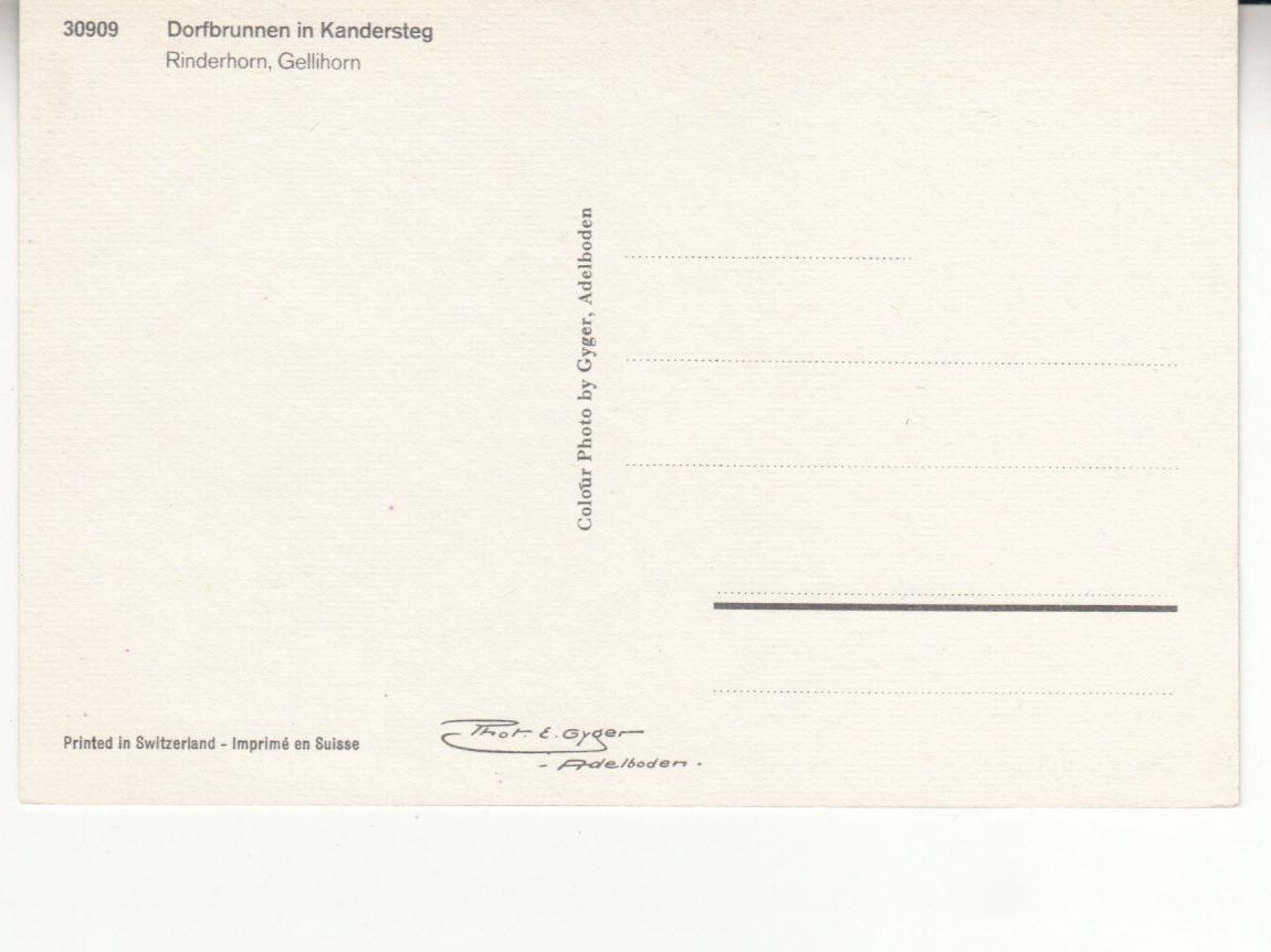 Ansichtskarten: Kandersteg ca. 1960 – Gebraucht aus Bürglen TG von StampGraf 1