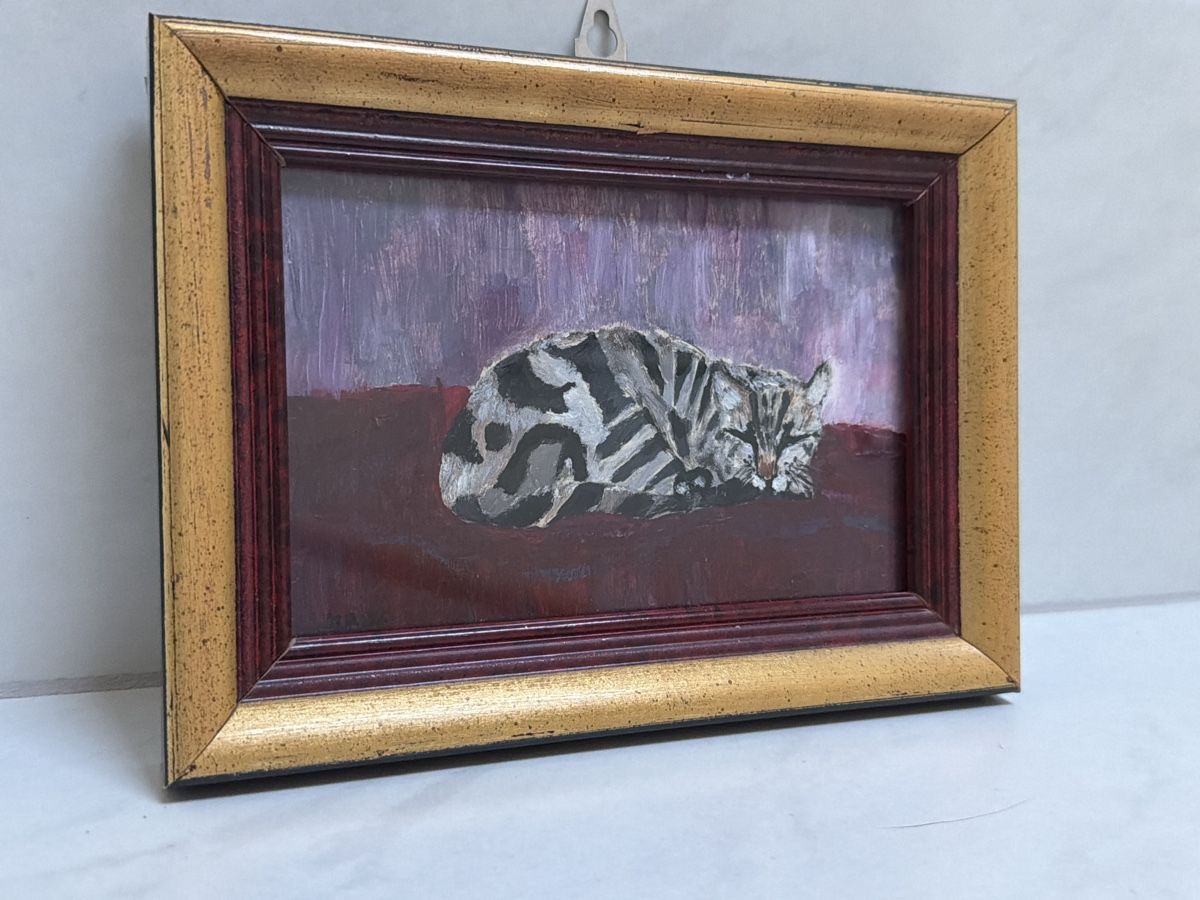 Tableaux: Gemälde, Katze, klein. – D'occasion à Biberist par Momo33 2