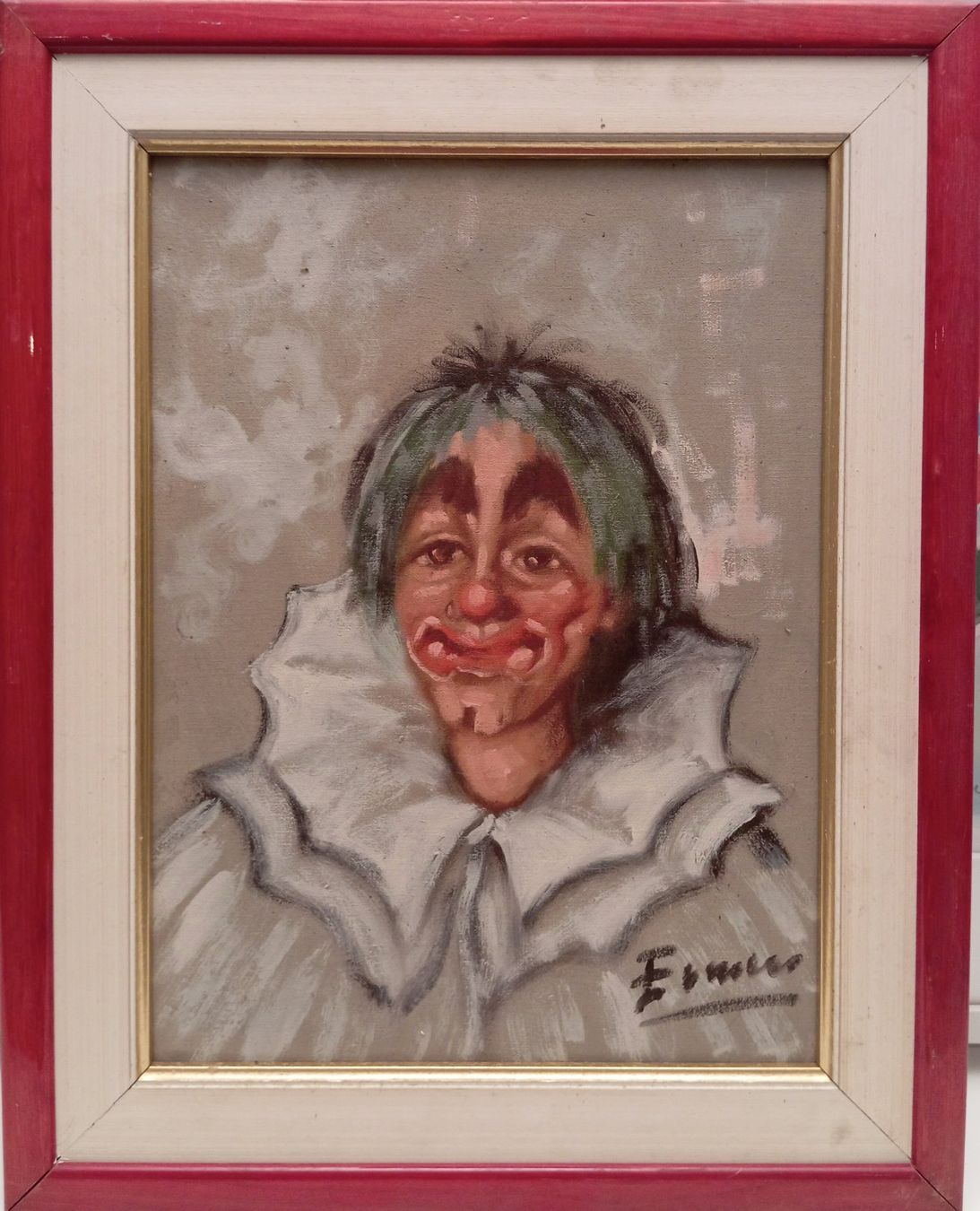 Dipinti: Quadro dipinto Clown firmato – Usato da Cadenazzo venduto da dudikiru