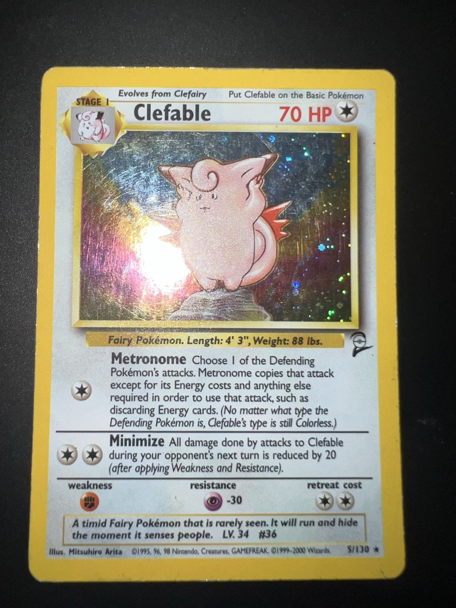 Pokémon Carte collezionabili: Clefable set base2 5/130 – Usato da Bellinzona venduto da ilmirkozard