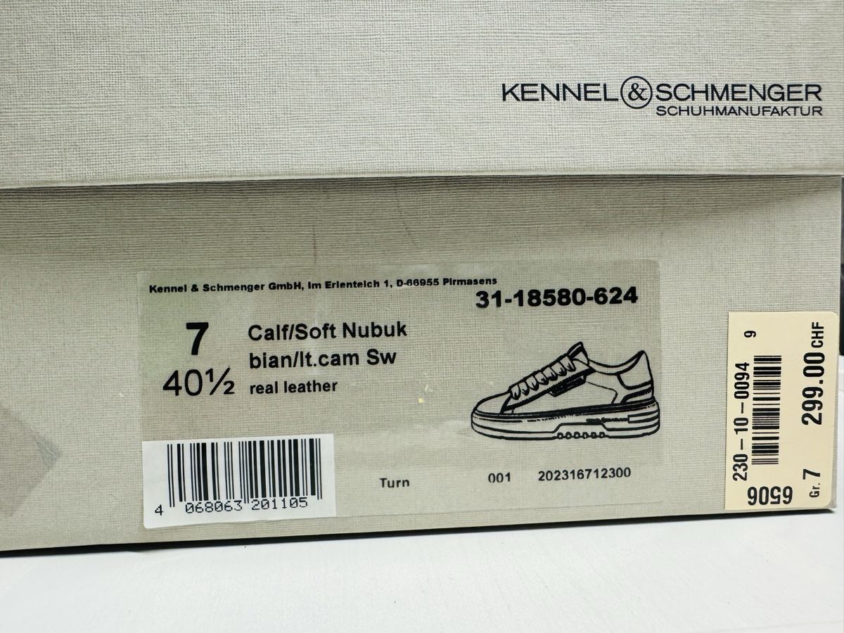 Kennel + Schmenger Damenschuhe: Kennel&Schmenger baskets blanches, cuir, Taille 40.5 – Neu und originalverpackt aus Brügg BE von Goob 8