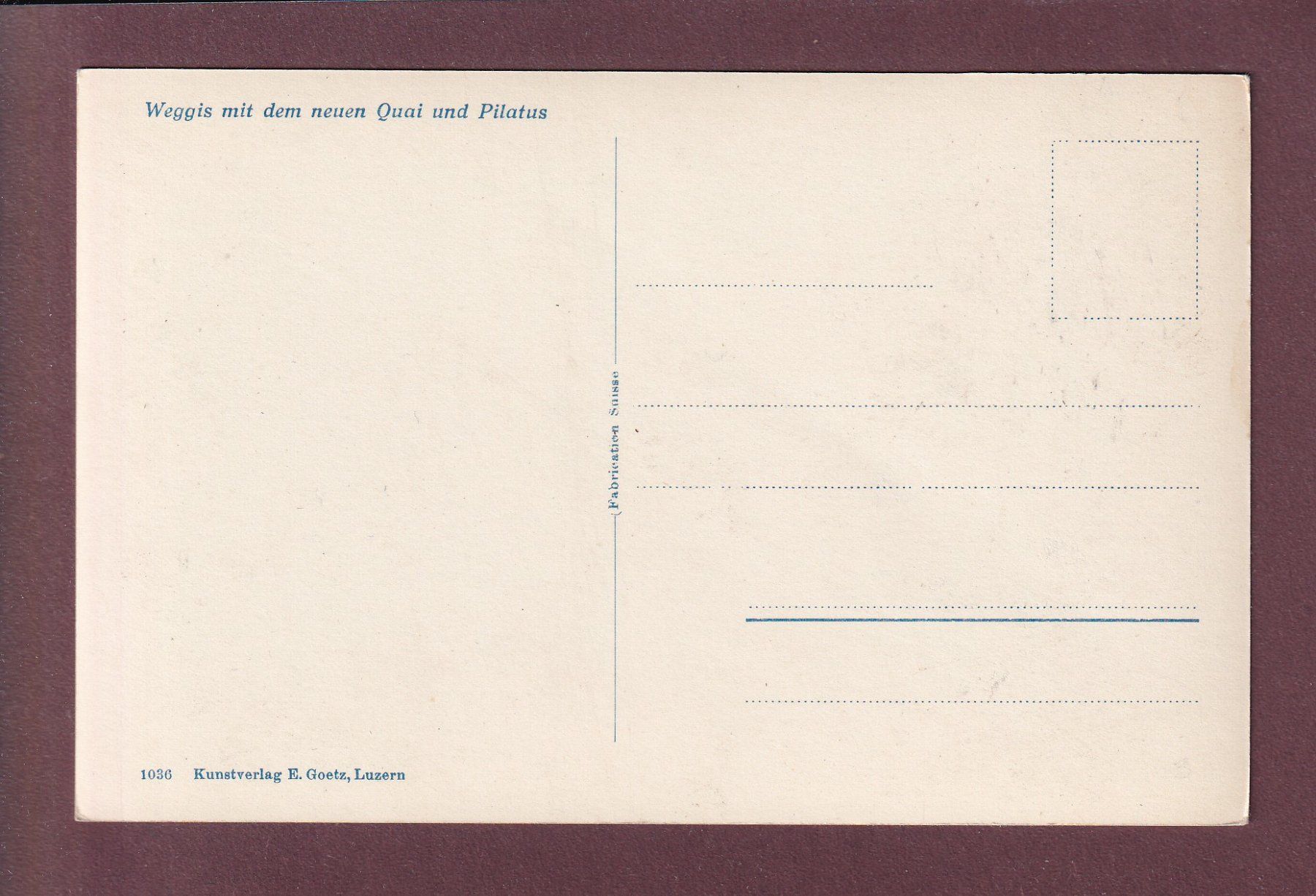 Cartoline postali: WEGGIS - Quai - Pilatus – Usato da Pully venduto da nicecards 1