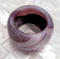 Lila Achat Fullstone Fingerring