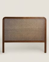 Kopfteil (180er Bett) aus Rattan und Eschenholz