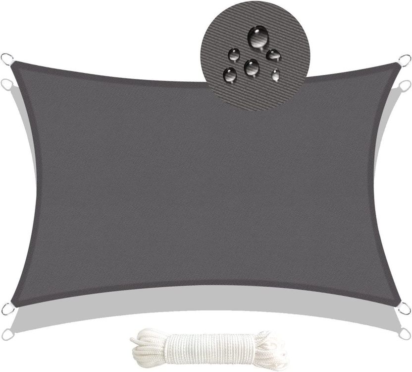 Sonnensegel Rechteckig Sonnendach 4x5m Wasserabweisend Grau Kaufen