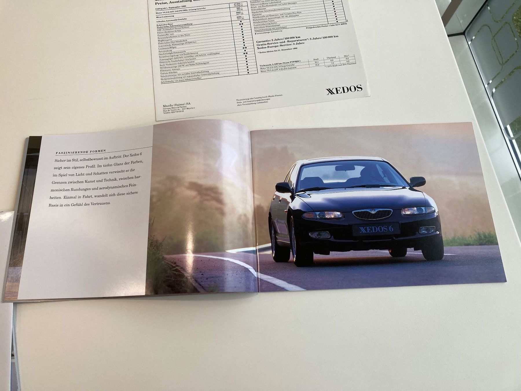 Mazda Documenti: Mazda Xedos 6 Prospekt 1996 – Usato da Horw venduto da adler65 4