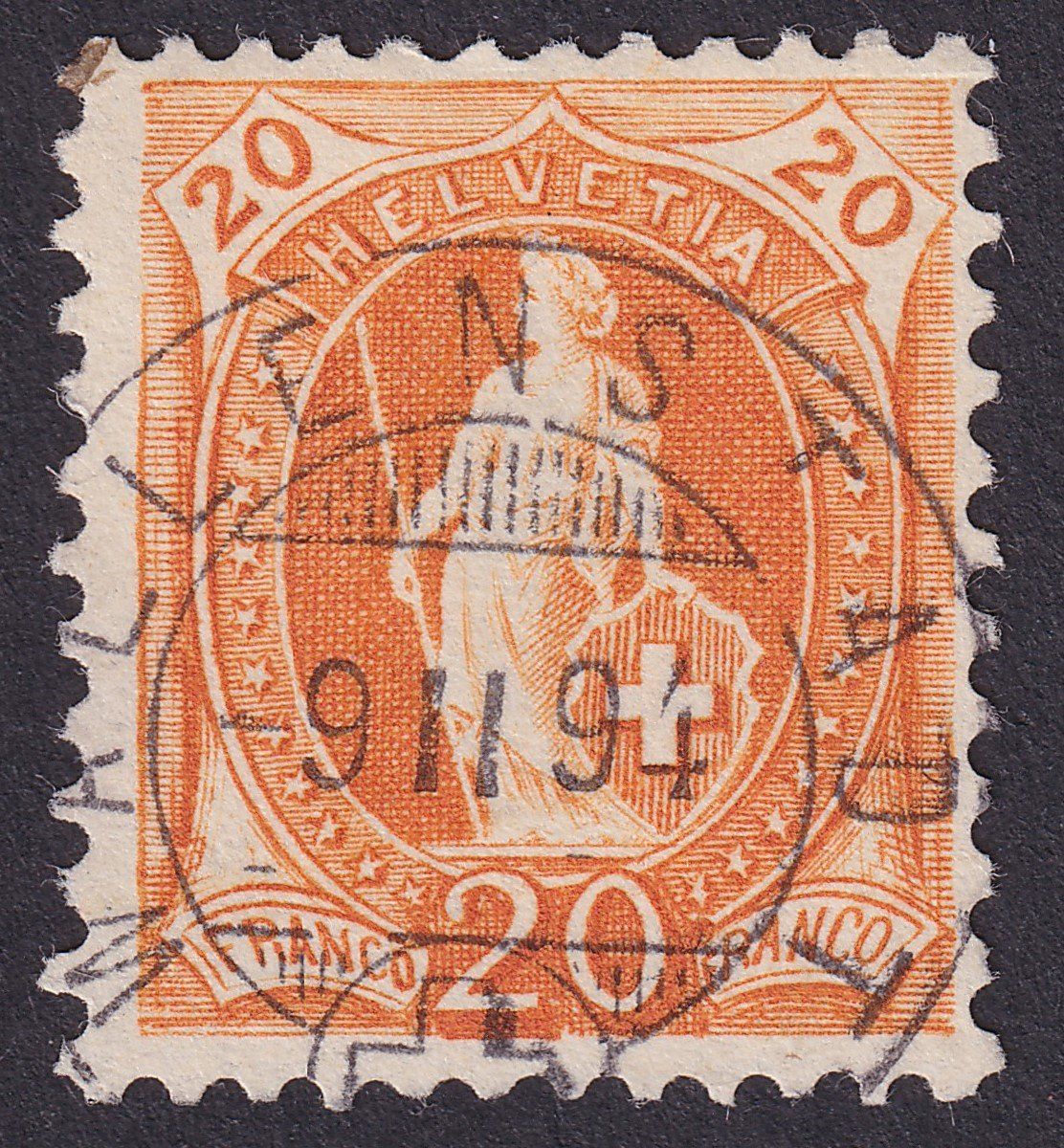 Alle Briefmarken: 66C mit Vollstempel WALLENSTADT SG – Gebraucht aus Ebikon von SilvioFreund
