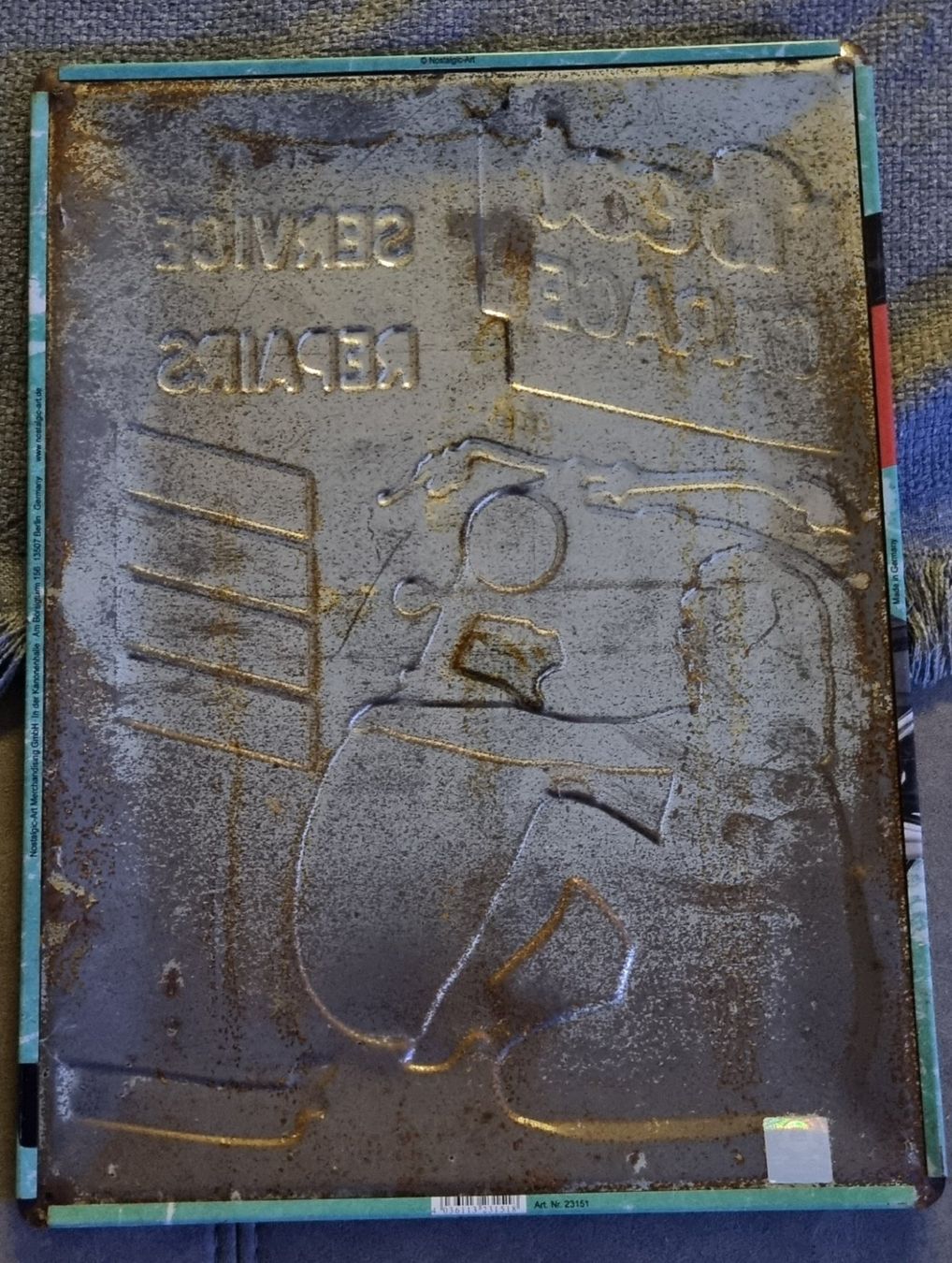 Schilder: Blechschild Nostalgic-Art Best Garage for Motorcycles – Gebraucht aus Neuenegg von muenzenweber-ch 1
