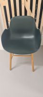 Modern Turquoise Plastic Dining Chair, Minimalist Style