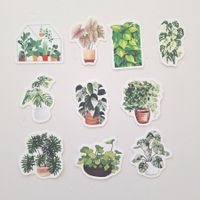 10 Aufkleber Sticker - Pflanzen