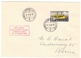 Lettre de Grenchen BPA A398 pour Berne le 12.X.46