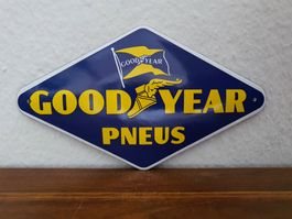 Emailschild Goodyear Reifen Logo Werkstatt Emaille Schild