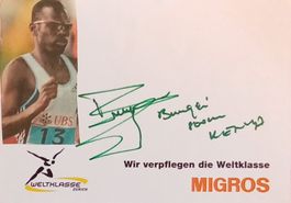 Wilfred Bungei Autogramm signiert Karte mit Bild 15x21cm