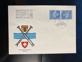 Schweiz 1967 ill.Umschlag Automobilpost Pontonier Mellingen