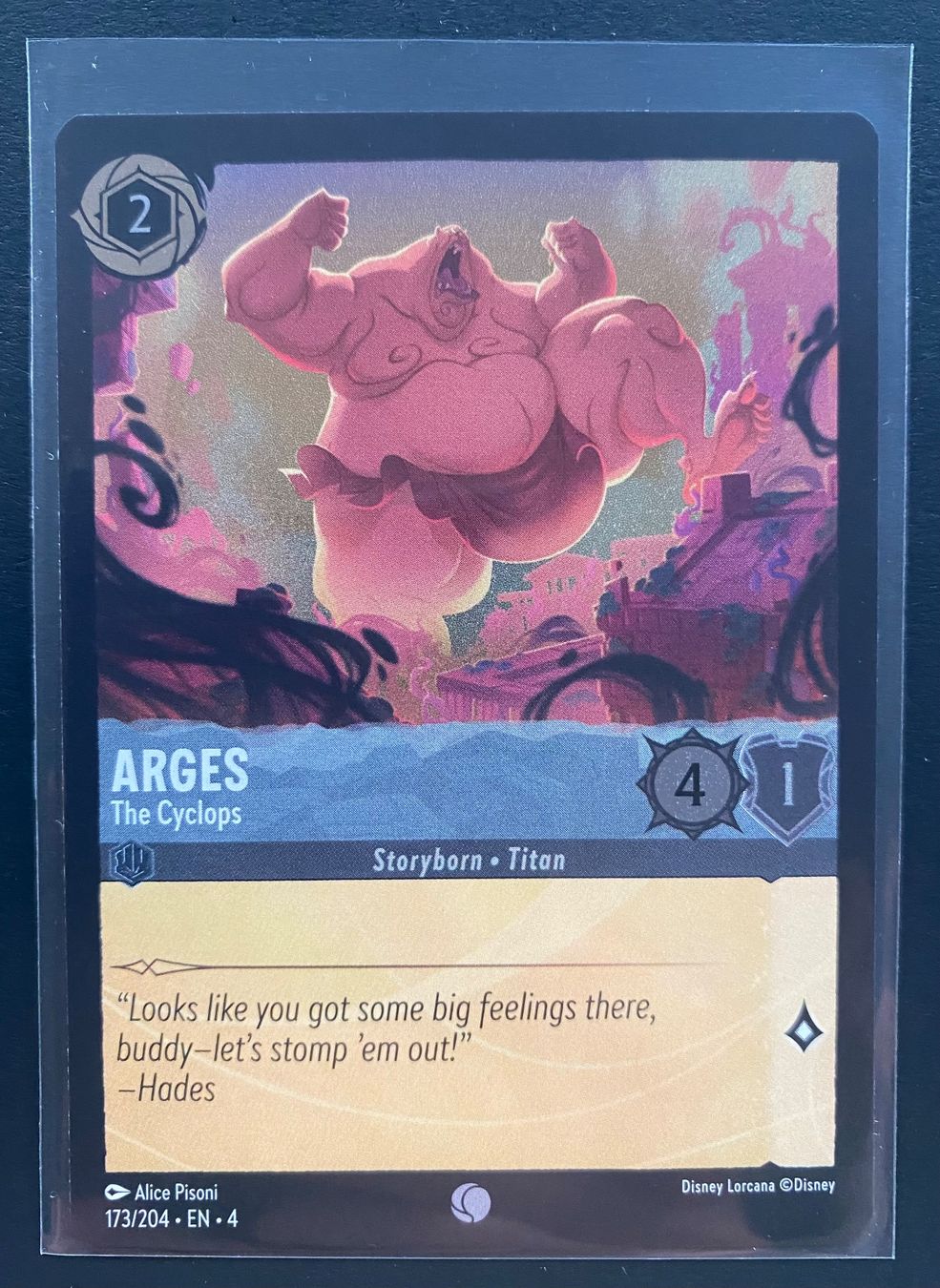 Disney Sammelbilder & Trading cards: Lorcana FOIL ARGES 173/204 EN-4 Common – Gebraucht aus Lugano von VlaseCard