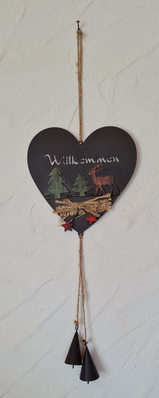 Tutte le decorazioni: Willkommensschild aus Metall in Herzform – Usato da Zürich venduto da IrisA0102 4