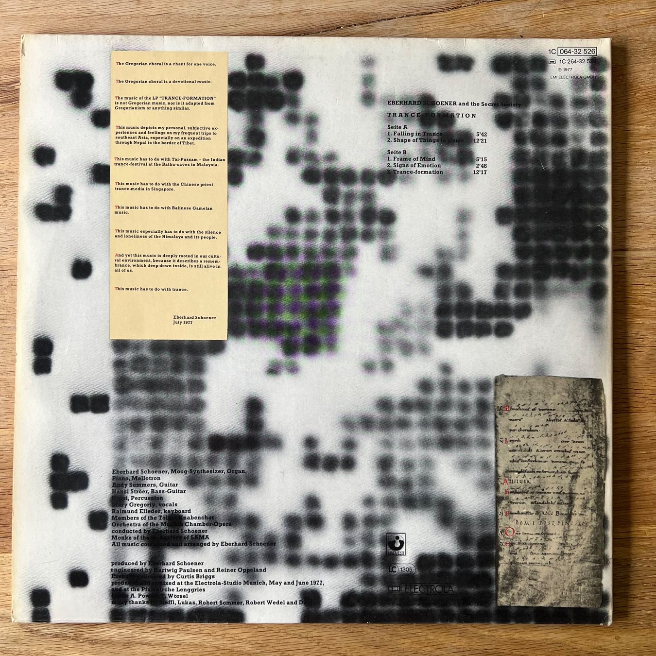 Schallplatten: Eberhard Schoener - Trance-Formation / 1. D-Press. 1977 – Gebraucht aus Gais von soundcave57 1